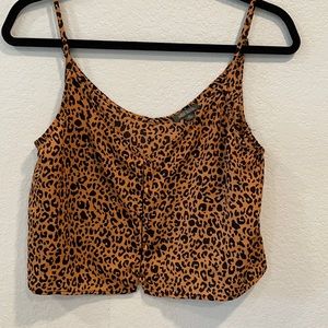 Cheetah print crop top